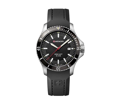 01.0641.117 WENGER Sea Force 3H Black Men's Swiss made ručni sat                      