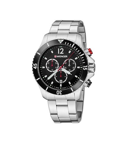 01.0643.109 WENGER  Sea Force -Black dial Steel Bracelet Chronograph Dive Men's Swiss made ručni sat                   