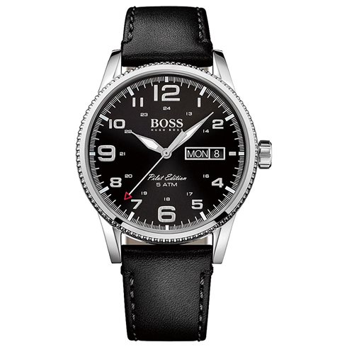 1513330 HUGO BOS Stainless Steel Leather Strap Pilot Edition  ručni sat