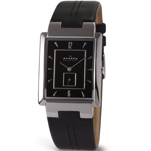 324LSLB  Skagen Black Leather        