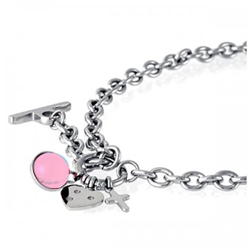 99372/PK STORM NAKIT-Baril Charm Necklace Pink