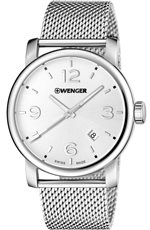 01.1041.126 WENGER Urban Metropolitan Mens Silver Dial Mesh Strap Swiss made ručni sat                      