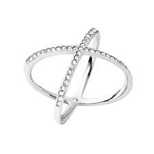 MKJ4136040 MICHAEL KORS SILVER CRISS-CROSS PRSTEN
