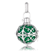 ER-04-L ER PRIVEZAK SREBRO 925 ZELENI 24MM